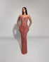 Coral Pink Beaded Gown