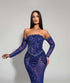 Royal Sapphire Long Sleeve Gown