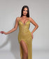 Golden Shimmer Corset Gown