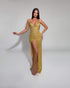 Golden Shimmer Corset Gown