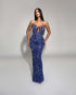 Royal Blue Beaded Gown