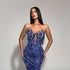 Royal Blue Beaded Gown