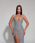 Silver Sequin Glam Gown