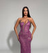 Orchid Crystal Embellished Gown