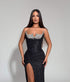 Black Crystal Corset Gown