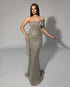 Champagne Beaded Mermaid Gown
