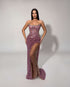 Mauve Mystique Strapless Gown