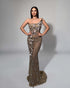 Gilded Petal One-Shoulder Gown