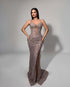 Crystalline Illusion Plunge Gown