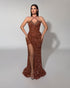 Bronze Halter Gown