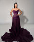 Amethyst Draped Elegance Gown