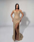 Golden Goddess Asymmetric Gown