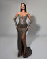 Midnight Glamour Beaded Corset Gown
