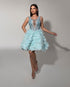 Aqua Feather Cocktail Dress
