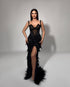 Raven Feather Corset Gown