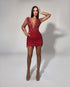 Ruby Radiance Sequin Mini Dress