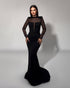 Midnight Illusion Mesh Gown