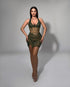 Emerald Illusion Mini Dress