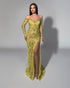 Yellow Crystal Illusion Gown
