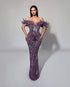 Amethyst Reverie Off-Shoulder Gown