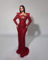 Red Couture Embellished Gown