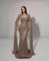 Champagne Cascade Embellished Gown