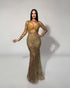 Golden Goddess Illusion Gown