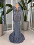 Midnight Glamour Sequined Mermaid Gown