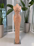 Golden Hour Beaded Column Gown