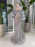 Silver Moonlight Embellished Gown
