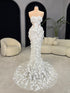 3D Floral Lace Mermaid Gown