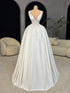 Ivory Embellished V-Neck Ball Gown
