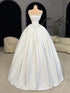 Ivory Beaded Strap Wedding Ball Gown