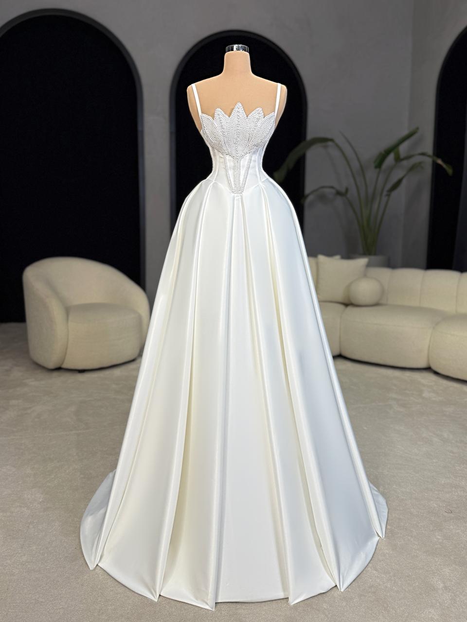 Ivory Beaded Corset Wedding Ball Gown Ivory Beaded Corset Wedding Ball Gown