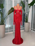 Crimson Desire Sequin Gown