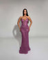 Orchid Crystal Embellished Gown