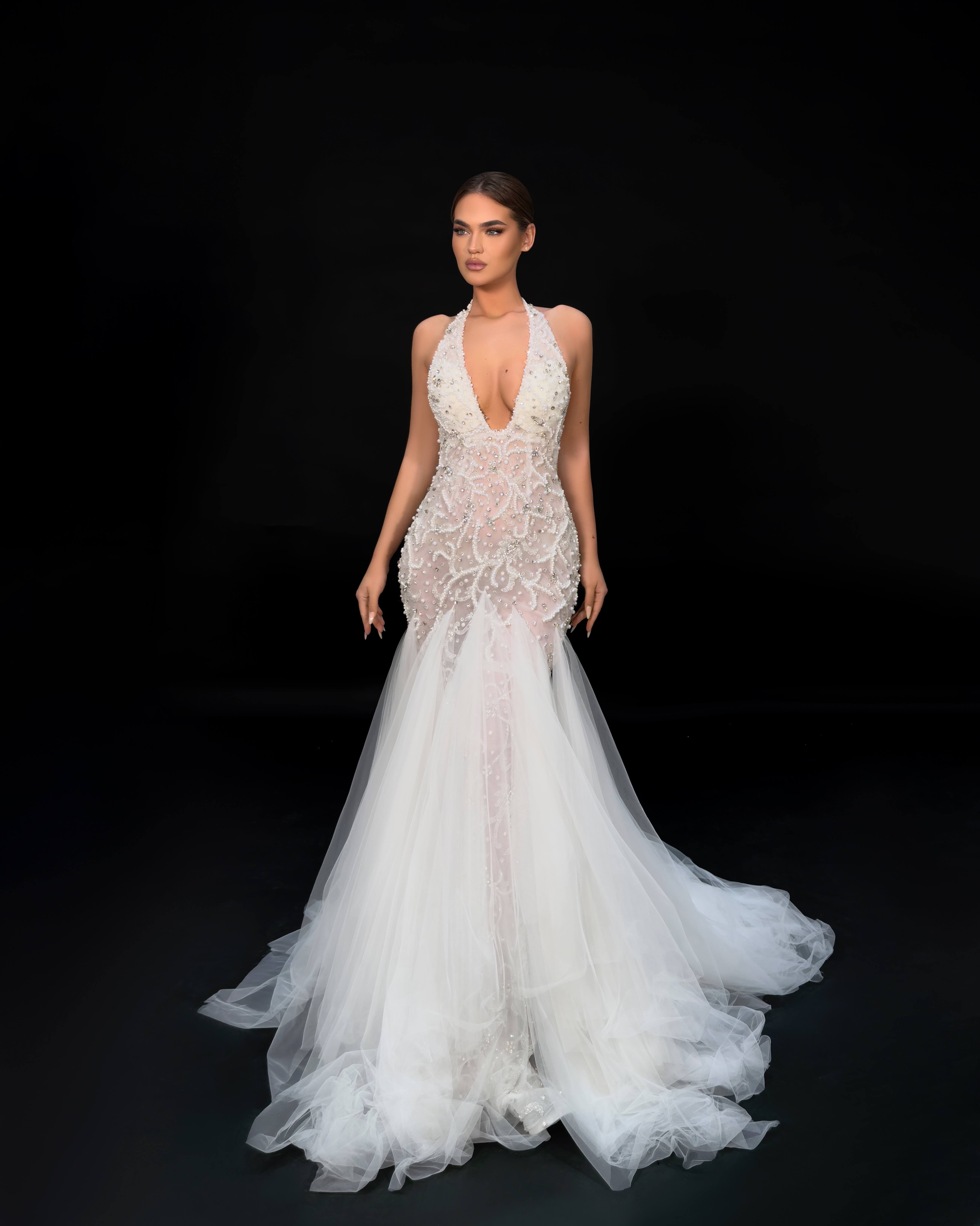 Halter Mermaid Bridal Gown Halter Mermaid Bridal Gown
