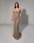 Golden Radiance Beaded Gown