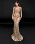 Gilded Opulence Beaded Illusion Gown