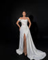 Elegant Draped Satin Bridal Gown