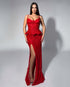 Scarlet Peplum Gown