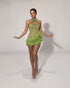 Lime Blossom Mini Dress