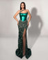 Emerald Embellished Long Dress