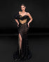 Noir Seduction Crystal Illusion Gown