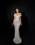 Ethereal Off-Shoulder Crystal Bridal Gown