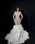 Crystal Lattice Ruffle Mermaid Gown