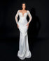 Timeless Lace-Sleeve Satin Gown