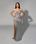 Silver Radiance Beaded Gown