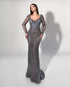 Grey Long Sleeve Gown
