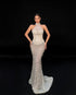 Halter Beaded Mermaid Gown